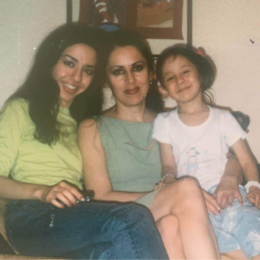 母と妹との写真